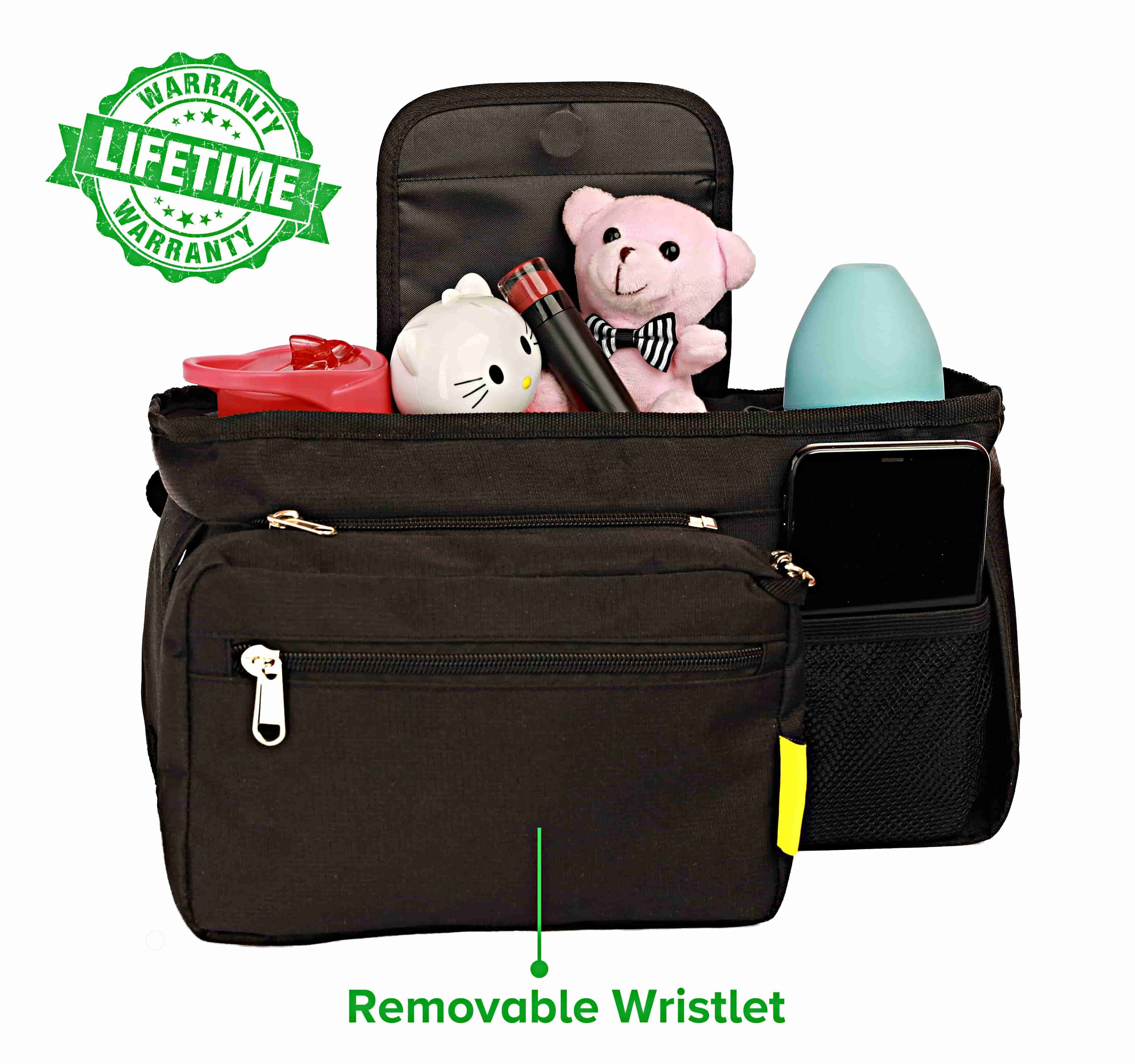 Buggy Organiser Pram Bag,JPYH Large Capacity Baby Stroller Storage Bag Phone/Wallet/Toys/Cup/Bottle and Diaper Holder for Infant Stroller Acessories Bag